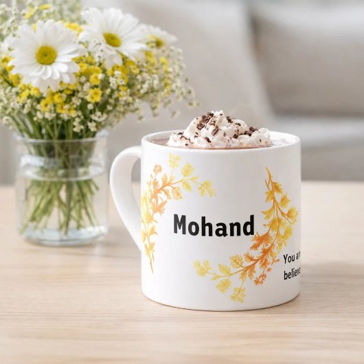 Elegant Gold Custom Name Personalized Espresso Cup エスプレッソカップ