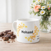 Elegant Gold Custom Name Personalized Espresso Cup エスプレッソカップ