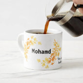 Elegant Gold Custom Name Personalized Espresso Cup エスプレッソカップ