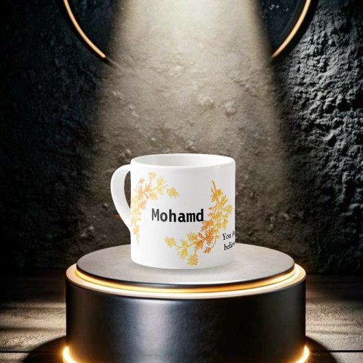 Elegant Gold Custom Name Personalized Espresso Cup エスプレッソカップ
