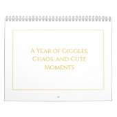 Elegant Gold Cute Quote Calendar 2026 カレンダー (カバー)