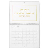Elegant Gold Cute Quote Calendar 2026 カレンダー (1月 2026)