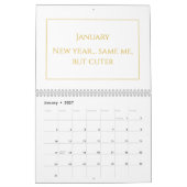 Elegant Gold Cute Quote Calendar 2026 カレンダー (1月 2027)