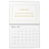 Elegant Gold Cute Quote Calendar 2026 カレンダー (2月 2027)