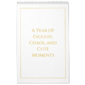 Elegant Gold Cute Quote Calendar 2026 カレンダー (カバー)