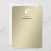 Elegant Gold Damask Save the Date Card サンキューカード (裏面)