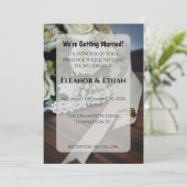 Elegant Gold Diamond Ring Pearl Bouquet Wedding In 招待状 (スタンド正面)