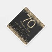 Elegant Gold Diamonds 70th Birthday Party  スタンダードランチョンナプキン (角)
