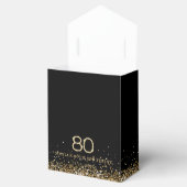 Elegant Gold Diamonds 80th Birthday Favor Box フェイバーボックス (オープン)