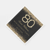 Elegant Gold Diamonds 80th Birthday Party  スタンダードランチョンナプキン (角)
