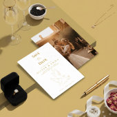 Elegant Gold Dove Save The Date Card セーブザデート