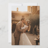 Elegant Gold Dove Save The Date Card セーブザデート (裏面)