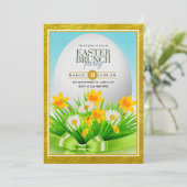 Elegant Gold Easter Brunch – Egg Sunday Party 招待状 (スタンド正面)