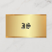 Elegant Gold Emboss Effect Old Classic Font Text 名刺 (裏面)