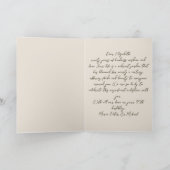 Elegant Gold Eucalyptus Botanical 90th Birthday カード (内部)