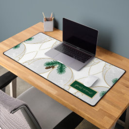 Elegant Gold Eucalyptus Holiday Desk Mat & Cork Co デスクマット