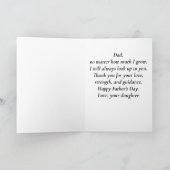 Elegant Gold Father’s Day Card from Daughter カード (内部)
