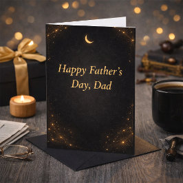 Elegant Gold Father’s Day Card from Daughter カード