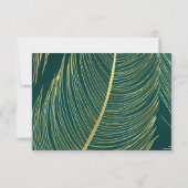 Elegant Gold Feather Thank You Card サンキューカード (裏面)