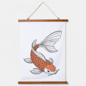 Elegant Gold Fish Decorative Wall Hanging Tapestry 吊り下げ型タペストリー (正面)