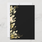 Elegant Gold Floral Botanical Baby Shower  招待状 (裏面)