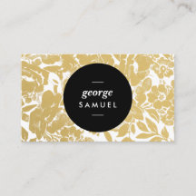 Elegant Gold Floral Design With Bold Black