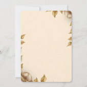 Elegant Gold Floral Frame with Pearl Accents (裏面)