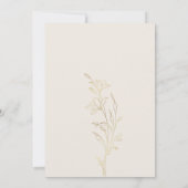 Elegant Gold Floral Islamic Wedding Nikah 招待状 (裏面)