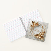 Elegant Gold Floral Notebook ノートブック (内部)