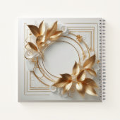 Elegant Gold Floral Notebook ノートブック (裏面)