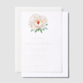 Elegant Gold Floral Wedding Invitation ベラム紙招待状 (オフセット)