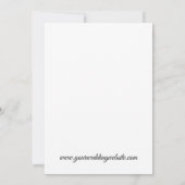 Elegant Gold Floral Wedding Invitation 招待状 (裏面)