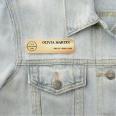 Elegant Gold Flow Magnetic Name Badge 名札 (インサイチュ)