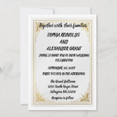 Elegant Gold Foil Acrylic Wedding Invitation  招待状 (正面)
