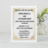 Elegant Gold Foil Acrylic Wedding Invitation  招待状 (スタンド正面)
