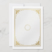 Elegant Gold Foil Acrylic Wedding Invitation  招待状 (裏面)