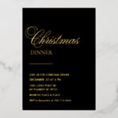 Elegant Gold Foil Christmas Dinne 箔招待状 (正面)