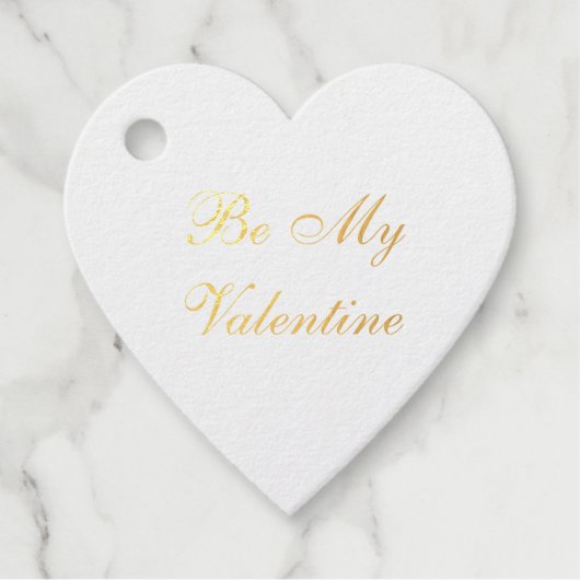 Elegant Gold Foil Custom Message フェイバータグ (正面)