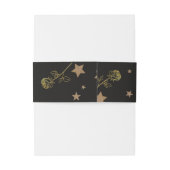 Elegant Gold Foil Floral Monogram Wedding Invitati 招待状ベリーバンド (裏面例)