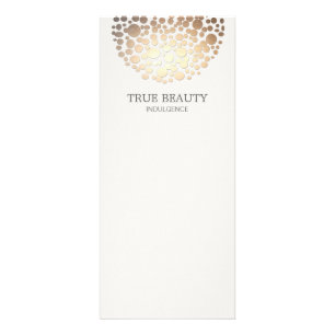 Elegant Gold Foil Look Circles Off White ラックカード