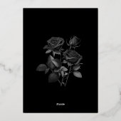 Elegant Gold Foil Ornate Monogram Black  Wedding  箔招待状 (裏面)