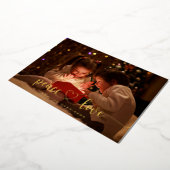 Elegant Gold Foil Peace Love Heart Holiday Card 箔シーズンカード (回転した状態)