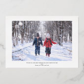 Elegant Gold Foil Peace Love Heart Holiday Card 箔シーズンカード (裏面)