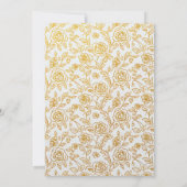 Elegant Gold Foil Royal Wedding Invitation 招待状 (裏面)