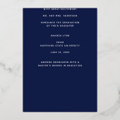 Elegant Gold Foil Tassel Graduation Announcement 箔招待状 (裏面)