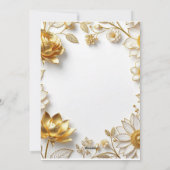 Elegant Gold Foil Wedding Invitation Template シーズンカード (裏面)