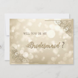 Elegant Gold Frame Bokeh 招待状