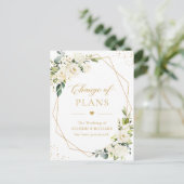 Elegant Gold Geometric Rose Floral Design - Plans  ポストカード (スタンド正面)