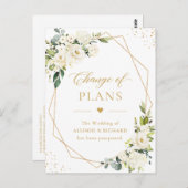 Elegant Gold Geometric Rose Floral Design - Plans  ポストカード (正面/裏面)