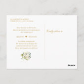 Elegant Gold Geometric Rose Floral Design - Plans  ポストカード (裏面)